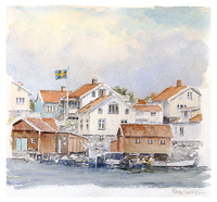MIDSOMMAR I KOSEN Akvarell